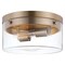 Nuvo Intersection Medium Flush Mount - Burnished Brass with Clear Glass 60/7537 - alternate 3